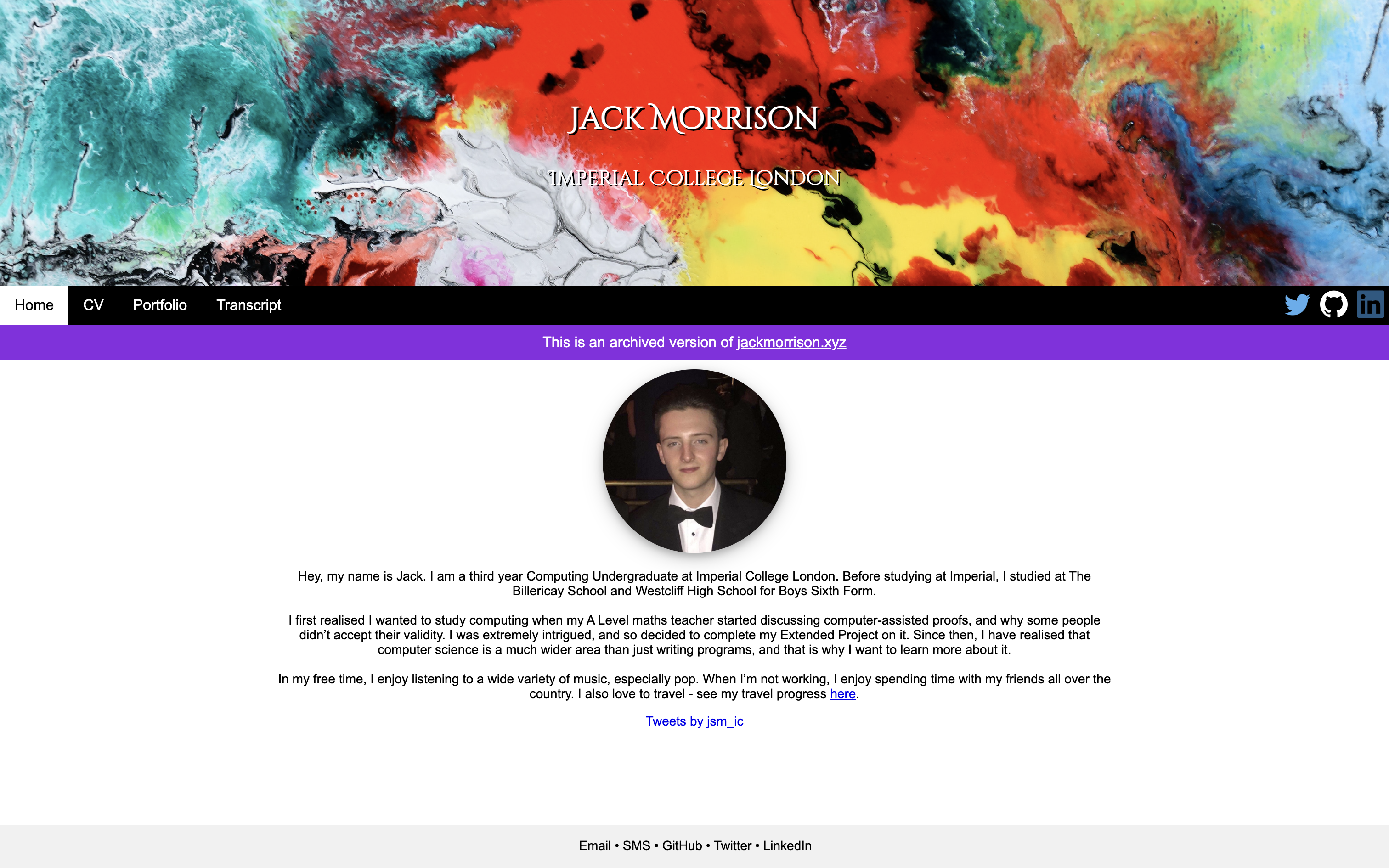 Version 1 of my personal site